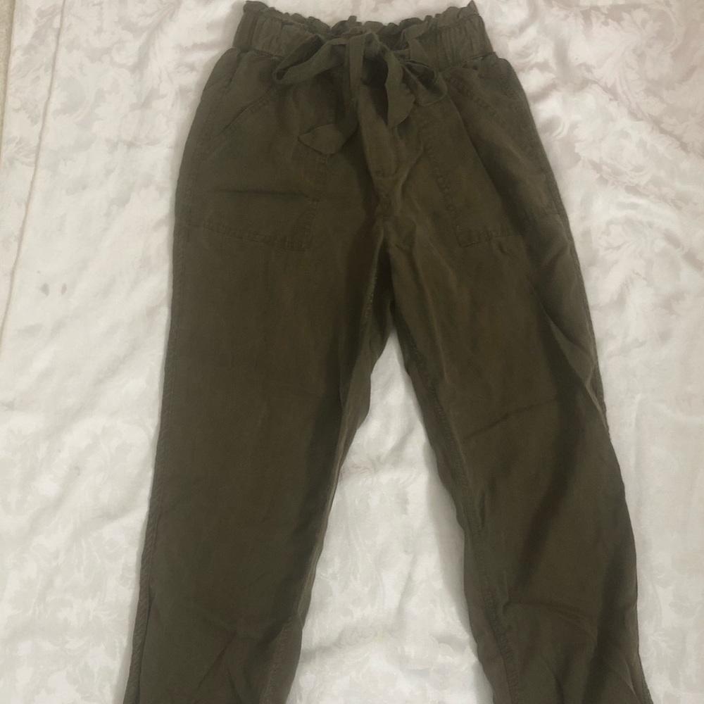Green Paperbag Pants